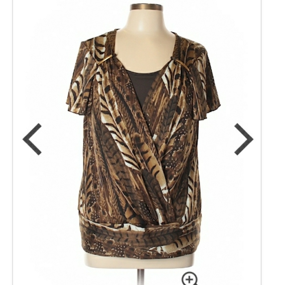 Notations Short Sleeve Blouse